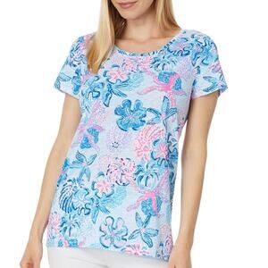 Lilly Pulitzer Bahamas Beachcomber Etta Scoop Neck T-Shirt
